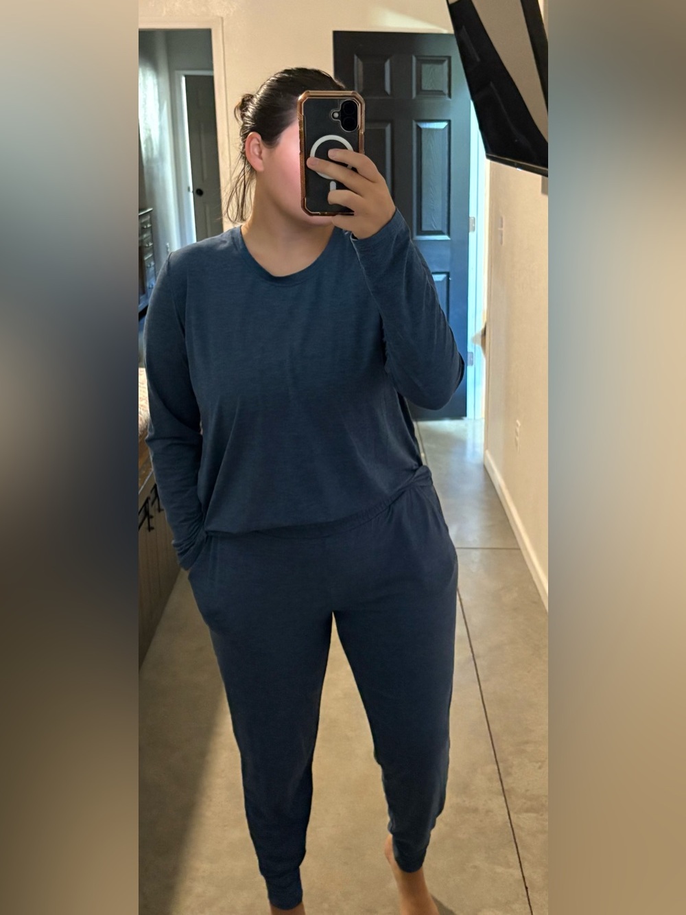 Women's Cozy Navy Lounge set
